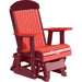 LuxCraft Red 2 foot Classic Highback Recycled Plastic Glider Chair With Cup Holder