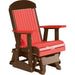 LuxCraft Red 2 foot Classic Highback Recycled Plastic Glider Chair
