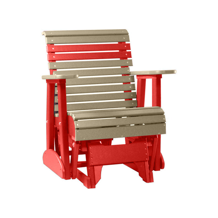LuxCraft Weatherwood 2 foot Rollback Recycled Plastic Glider Chair