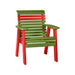 LuxCraft Lime Green 2' Rollback Recycled Plastic Chair With Cup Holder