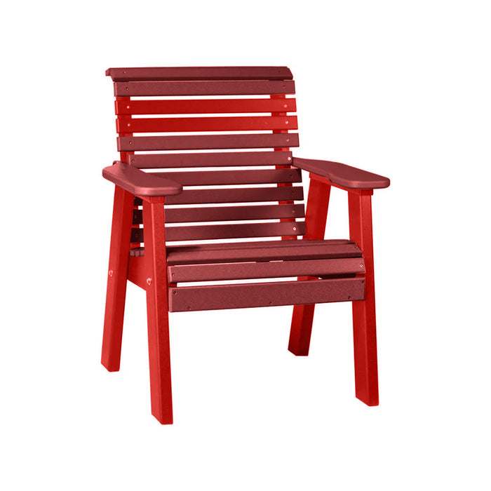 LuxCraft Cherry wood 2' Rollback Recycled Plastic Chair With Cup Holder