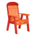 LuxCraft Tangerine 2' Classic Highback Recycled Plastic Chair With Cup Holder