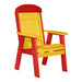 LuxCraft Yellow 2' Classic Highback Recycled Plastic Chair With Cup Holder