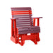 LuxCraft Cherry wood 2 foot Rollback Recycled Plastic Glider Chair