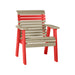 LuxCraft Weatherwood 2' Rollback Recycled Plastic Chair With Cup Holder