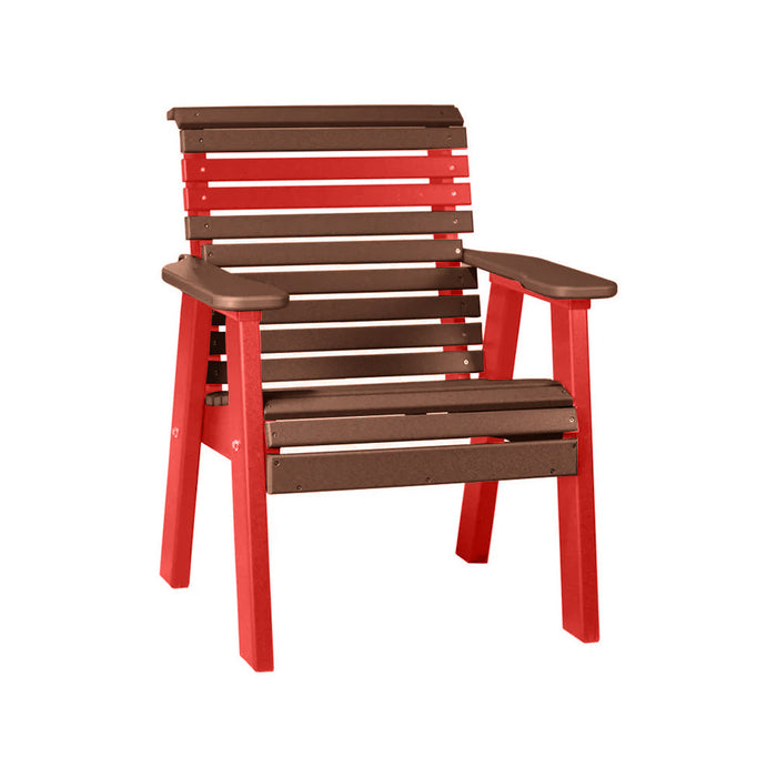 LuxCraft Chestnut Brown 2' Rollback Recycled Plastic Chair