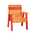 LuxCraft Tangerine 2' Rollback Recycled Plastic Chair