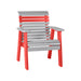 LuxCraft Dove Gray 2' Rollback Recycled Plastic Chair With Cup Holder