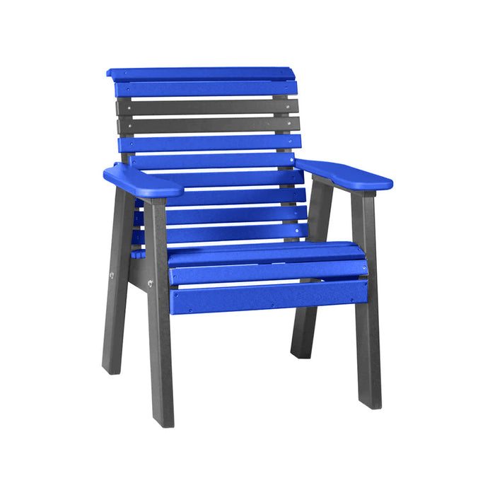 LuxCraft Blue 2' Rollback Recycled Plastic Chair