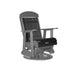 LuxCraft Black 2 foot Classic Highback Recycled Plastic Swivel Glider Chair