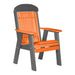 LuxCraft Tangerine 2' Classic Highback Recycled Plastic Chair With Cup Holder