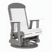 LuxCraft White 2 foot Classic Highback Recycled Plastic Swivel Glider Chair