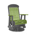 LuxCraft Lime Green 2 foot Classic Highback Recycled Plastic Swivel Glider Chair
