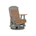 LuxCraft Antique Mahogany 2 foot Classic Highback Recycled Plastic Swivel Glider Chair