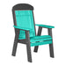 LuxCraft Aruba Blue 2' Classic Highback Recycled Plastic Chair