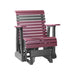 LuxCraft Cherry wood 2 foot Rollback Recycled Plastic Glider Chair
