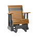 LuxCraft Cedar 2 foot Rollback Recycled Plastic Glider Chair