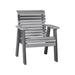 LuxCraft Gray 2' Rollback Recycled Plastic Chair With Cup Holder