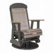LuxCraft Weatherwood 2 foot Classic Highback Recycled Plastic Swivel Glider Chair With Cup Holder