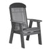LuxCraft Gray 2' Classic Highback Recycled Plastic Chair With Cup Holder