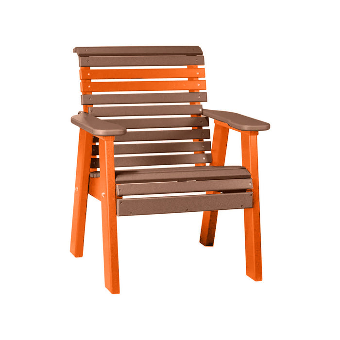 LuxCraft Antique Mahogany 2' Rollback Recycled Plastic Chair