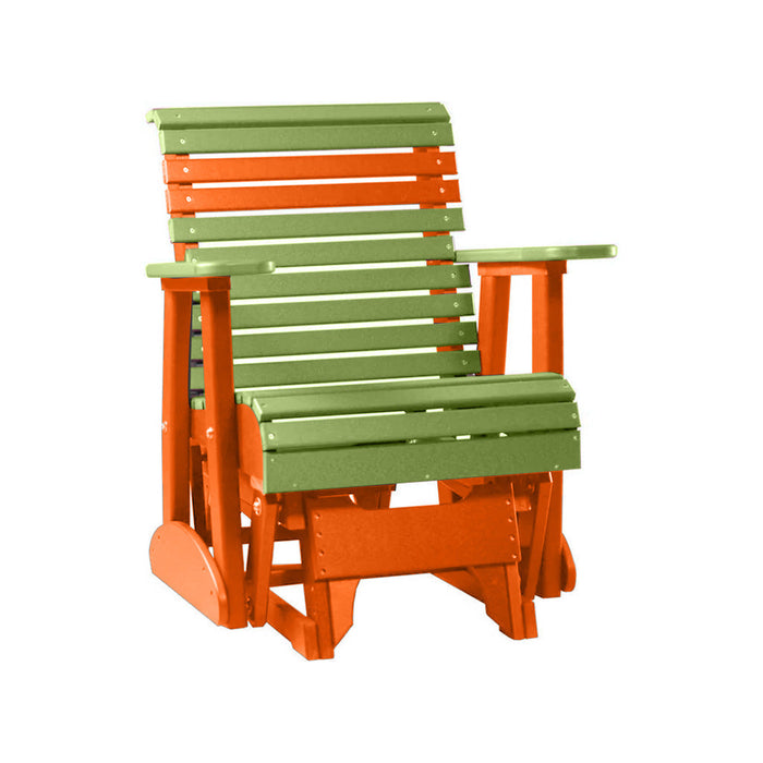 LuxCraft Lime Green 2 foot Rollback Recycled Plastic Glider Chair