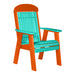 LuxCraft Aruba Blue 2' Classic Highback Recycled Plastic Chair