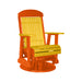 LuxCraft Yellow 2 foot Classic Highback Recycled Plastic Swivel Glider Chair With Cup Holder