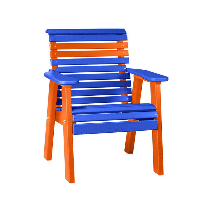 LuxCraft Blue 2' Rollback Recycled Plastic Chair