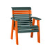 LuxCraft Green 2' Rollback Recycled Plastic Chair With Cup Holder