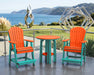 LuxCraft Aruba Blue on Tangerine Poly Balcony Table Dining Sets