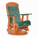 LuxCraft Green 2 foot Classic Highback Recycled Plastic Swivel Glider Chair