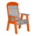 LuxCraft Dove Gray 2' Classic Highback Recycled Plastic Chair
