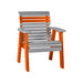 LuxCraft Gray 2' Rollback Recycled Plastic Chair With Cup Holder