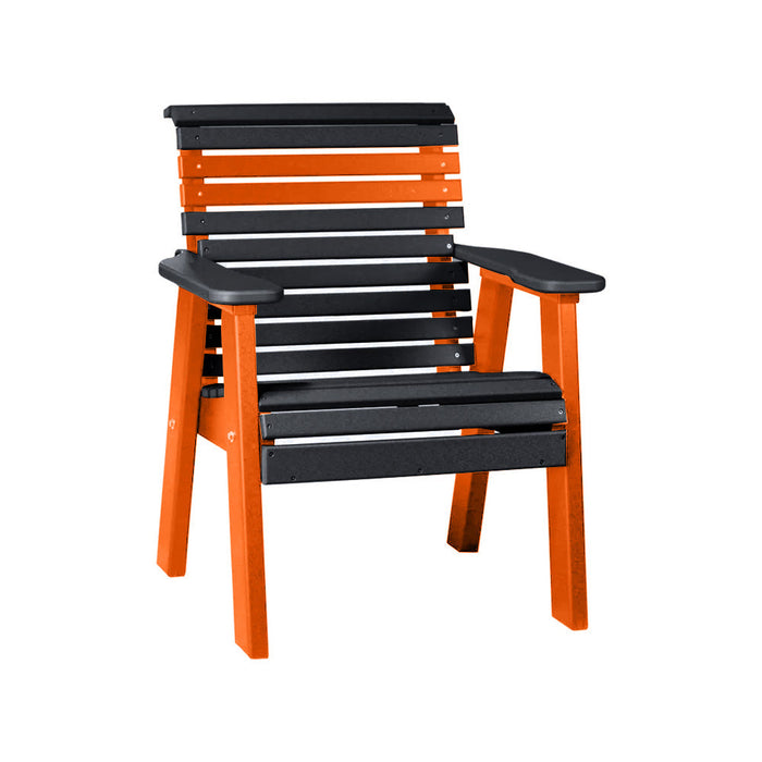LuxCraft Black 2' Rollback Recycled Plastic Chair