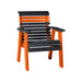 LuxCraft Black 2' Rollback Recycled Plastic Chair With Cup Holder