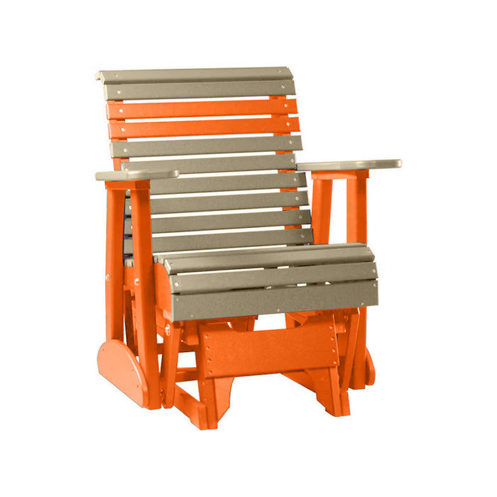 LuxCraft Weatherwood 2 foot Rollback Recycled Plastic Glider Chair