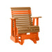 LuxCraft Cedar 2 foot Rollback Recycled Plastic Glider Chair