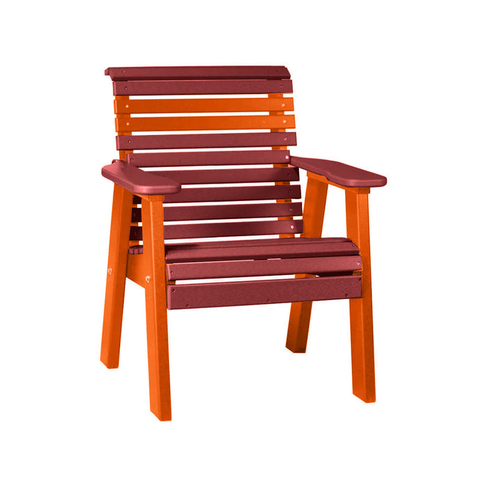 LuxCraft Cherry wood 2' Rollback Recycled Plastic Chair
