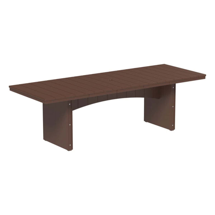 LuxCraft Urban 8ft Recycled Plastic Rectangular Outdoor Dining Table (36" x 96")