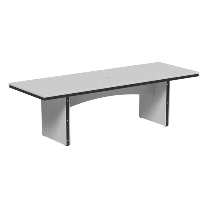 LuxCraft Urban 8ft Recycled Plastic Rectangular Outdoor Dining Table (36" x 96")