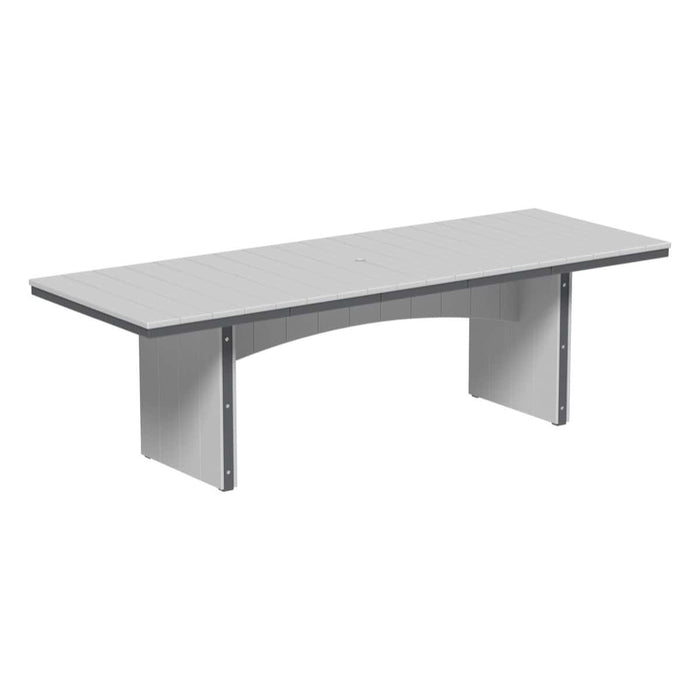 LuxCraft Urban 8ft Recycled Plastic Rectangular Outdoor Dining Table (36" x 96")