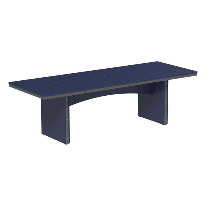 LuxCraft Urban 8ft Recycled Plastic Rectangular Outdoor Dining Table (36" x 96")