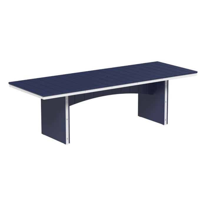 LuxCraft Urban 8ft Recycled Plastic Rectangular Outdoor Dining Table (36" x 96")