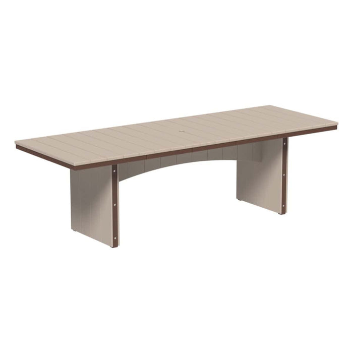LuxCraft Urban 8ft Recycled Plastic Rectangular Outdoor Dining Table (36" x 96")