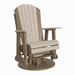 LuxCraft Birch 2 foot Classic Highback Recycled Plastic Swivel Glider Chair With Cup Holder