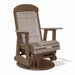 LuxCraft Weatherwood 2 foot Classic Highback Recycled Plastic Swivel Glider Chair With Cup Holder
