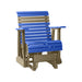 LuxCraft Blue 2 foot Rollback Recycled Plastic Glider Chair