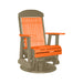 LuxCraft Tangerine 2 foot Classic Highback Recycled Plastic Swivel Glider Chair With Cup Holder
