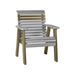 LuxCraft Gray 2' Rollback Recycled Plastic Chair